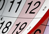 imagem de datas e dias em um calendário