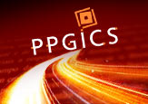 Estradas de luz com a logo do PPGICS flutuando acima